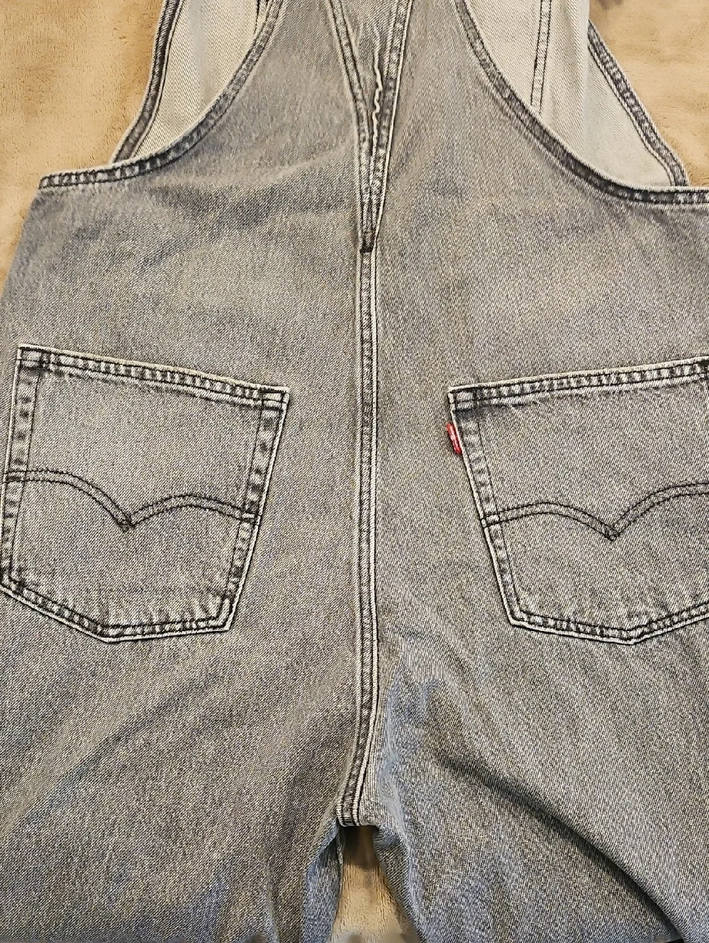 Levi's Gray Washed Denim Overalls - Picture 11 of 12